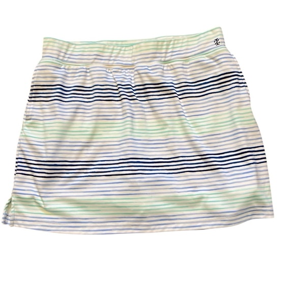 IZOD Golf White and Blue Striped Athletic Skort‎ - Picture 1 of 6